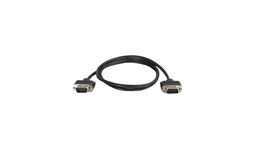 C2G 10ft RS232 DB9 Modem Cable with Low Profile Connectors - In Wall - M/M