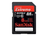 SanDisk Extreme - flash memory card - 8 GB - SDHC UHS-I