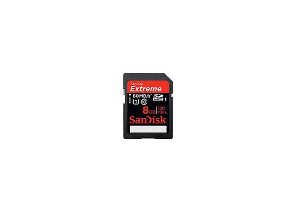 SanDisk Extreme - flash memory card - 8 GB - SDHC UHS-I