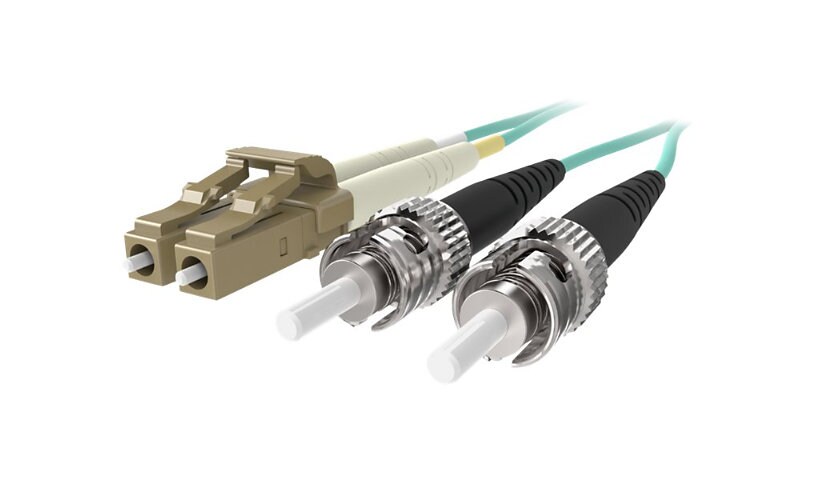 Belkin 2M Fiber Optic Cable; 10GB Aqua Multimode LC/ST Duplex, 50/125 OM3 - patch cable - 2 m - aqua