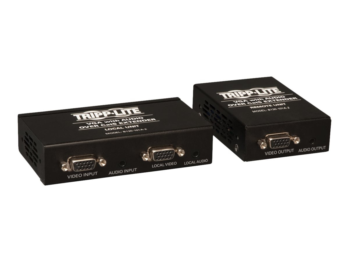 Eaton Tripp Lite Series VGA & Audio over Cat5/Cat6 Video Extender Kit Transmitter Receiver TAA GSA - video/audio