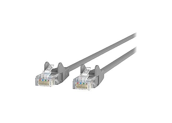 Belkin Cat6 30ft Grey Ethernet Patch Cable, UTP, 24 AWG, Snagless, Molded, RJ45, M/M, 30'