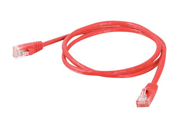 C2G Cat5e Snagless Unshielded (UTP) Network Patch Cable - patch cable - 8 ft - red
