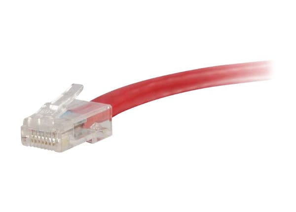 C2G 2ft Cat6 Non-Booted Unshielded (UTP) Ethernet Cable - Cat6 Network Patch Cable - PoE - Red