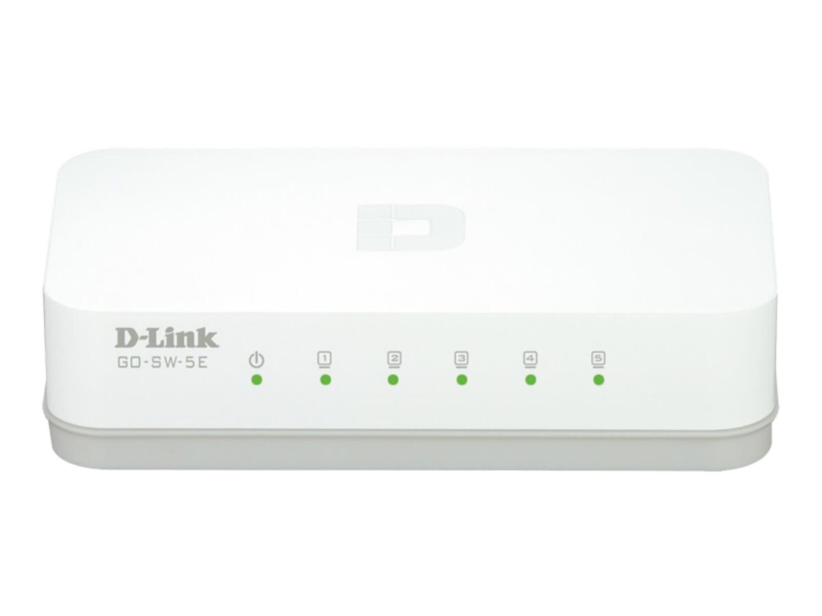 dlinkgo 5-Port Fast Ethernet Easy Desktop Switch GO-SW-5E - switch - 5 port