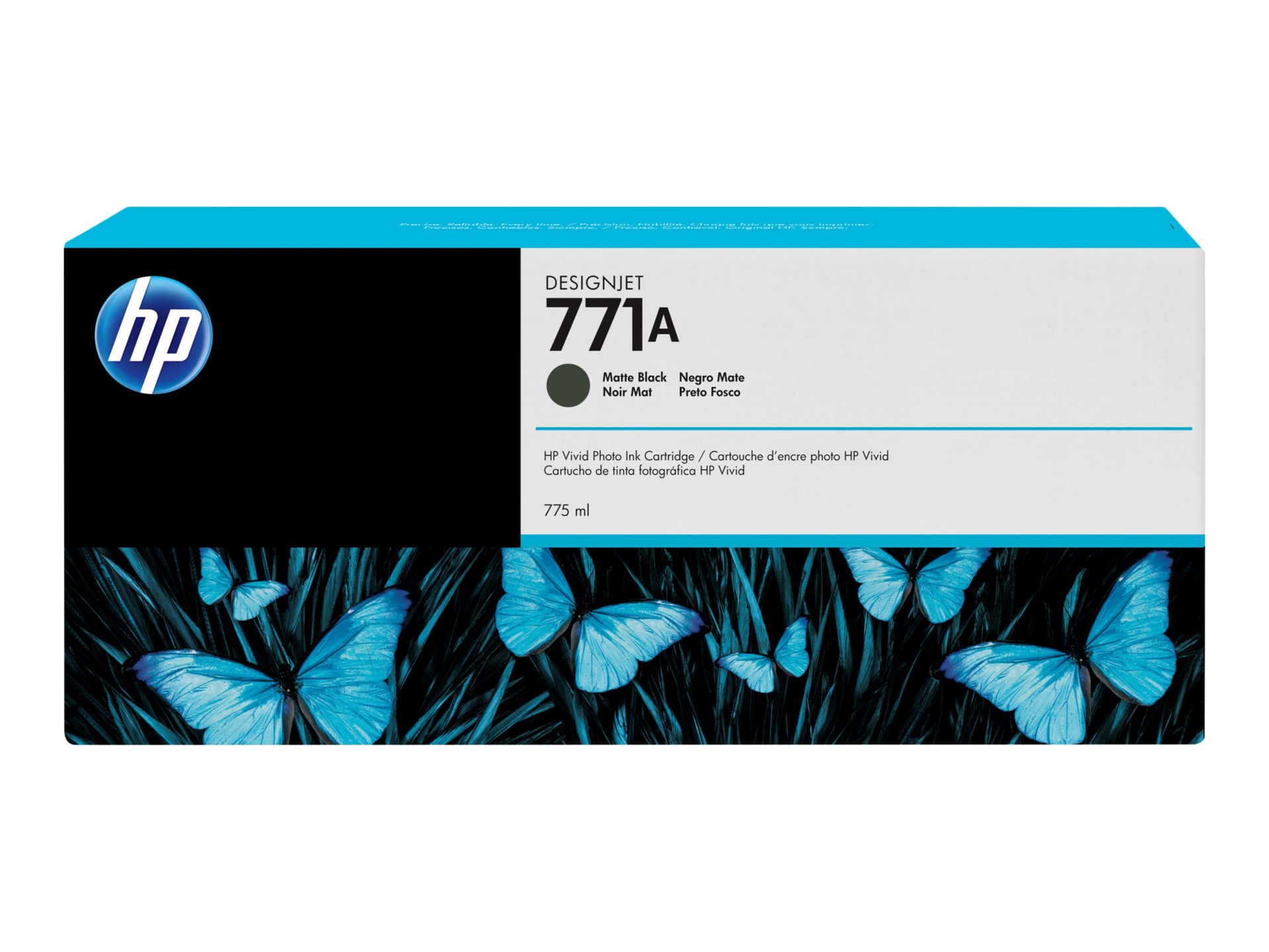 HP 771A (B6Y15A) Original Inkjet Ink Cartridge - Single Pack - Matte Black - 1 Each