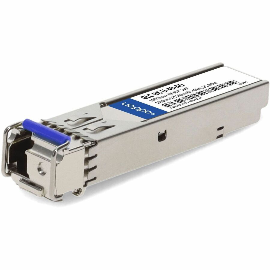 AddOn Cisco GLC-BX-U-40 Compatible TAA 1000Base-BX SFP Transceiver (SMF, 13