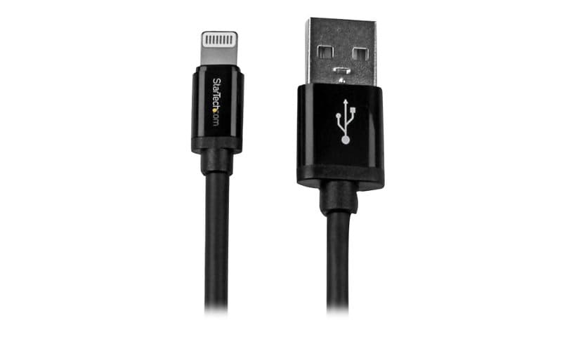 StarTech.com Long Black Apple 8-pin Lightning to USB Cable iPhone iPod iPad