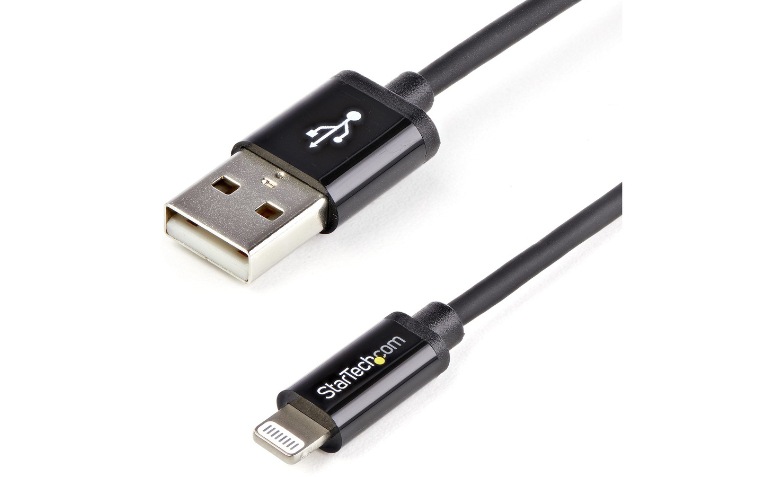 StarTech 2m (6ft) Long Black Apple® 8-pin Lightning Connector to