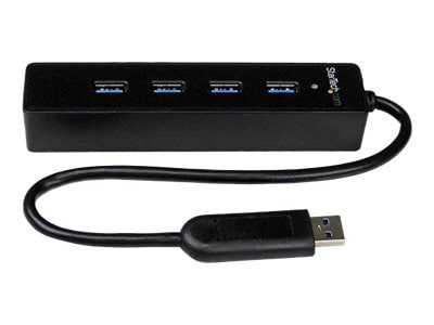 StarTech.com 4 Port Portable SuperSpeed USB 3.0 Hub with Built-in