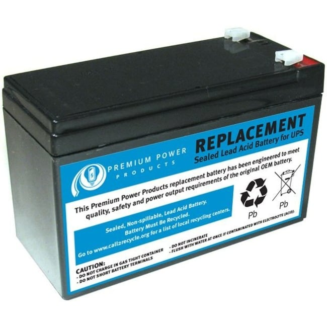 eReplacements Compatible Sealed Lead Acid Battery Replaces APC SLA17, APC RBC17, APCRBC17 for use in APC UPS BE650BB,