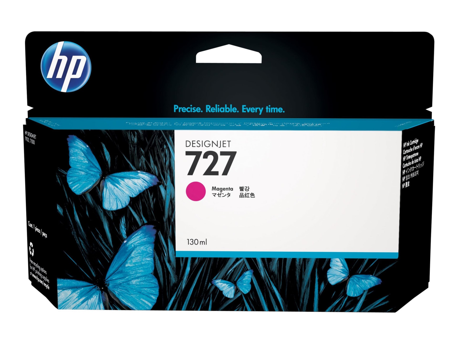 HP 727 (B3P20A) Original Standard Yield Inkjet Ink Cartridge - Single Pack - Magenta - 1 Each