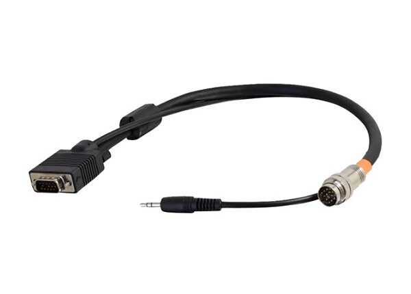 C2G RapidRun VGA (HD15) + 3.5mm Flying Lead - video / audio cable - VGA / audio - 3.048 m
