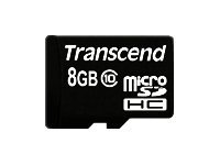 Transcend microSDHC10 + P3 Card Reader - flash memory card - 8 GB - microSDHC