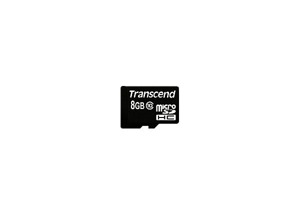 Transcend microSDHC10 + P3 Card Reader - flash memory card - 8 GB - microSDHC