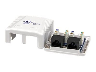 StarTech.com Dual Cat 5e RJ45 Wall Jack White with Keystone Jacks - outlet