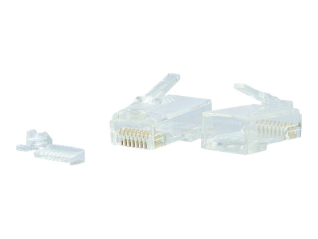 C2G Modular Plug for Round Solid/Stranded Cable - network connector - clear