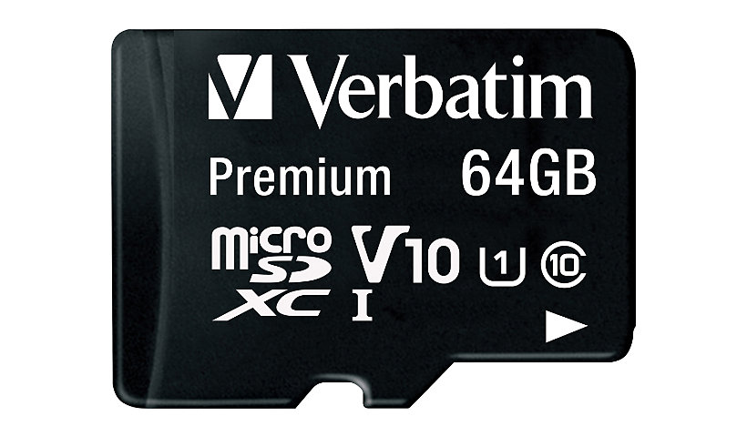 Verbatim Premium - flash memory card - 64 GB - microSDXC UHS-I