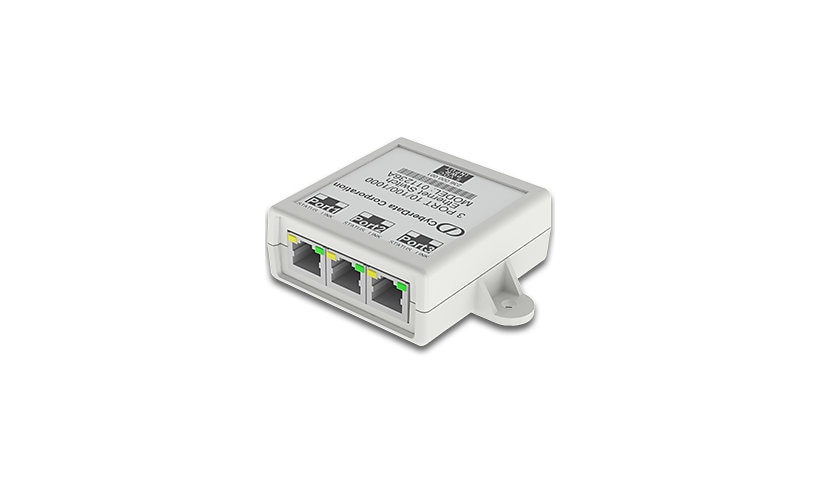 CyberData 3-Port Gigabit Ethernet Switch - switch - 3 ports