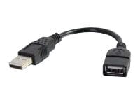 C2G 6in USB Extension Cable - USB A to USB A Extension Cable - USB 2.0 - F/M