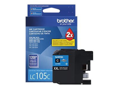 Brother LC105C XXL - Super High Yield - cyan - original - ink cartridge