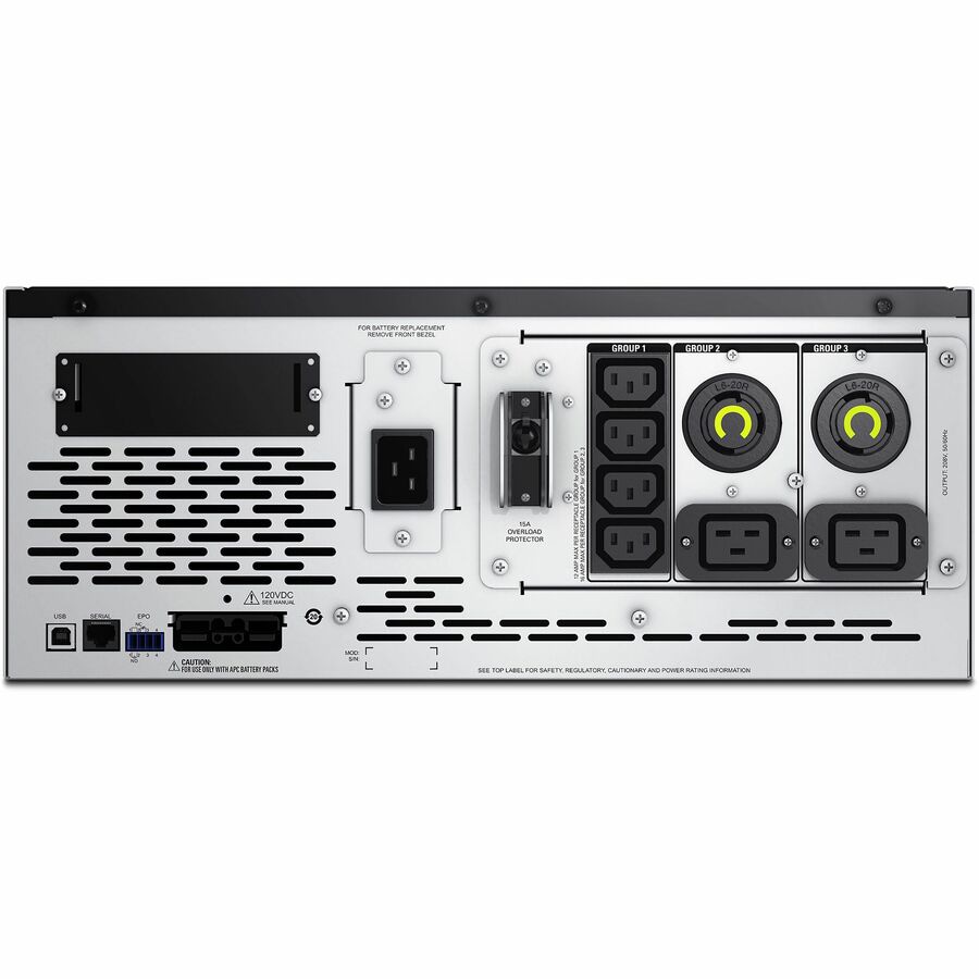 Thumbnail 5 of 9 for APC Smart-UPS X, Line Interactive, 3kVA, Rack/tower convertible 4U, 208V, 2x NEMA L6-20R+4x IEC C13+2x IEC C19,