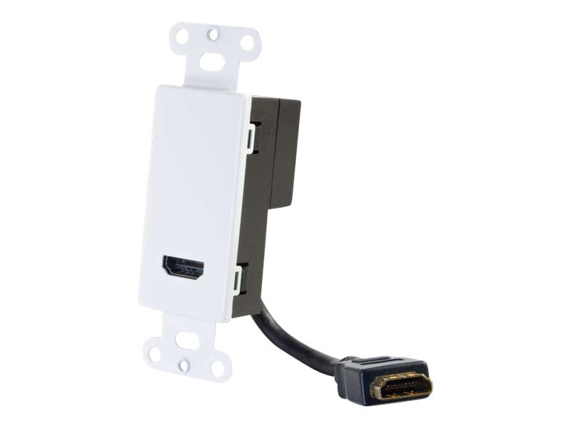 C2G HDMI Pass Through Wall Plate - White