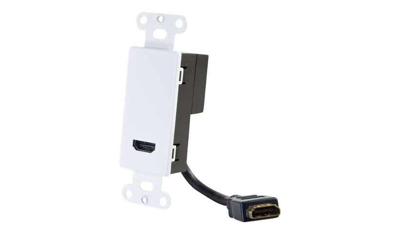 C2G HDMI Pass Through Wall Plate - White