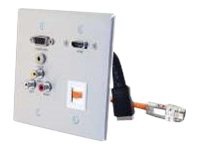 C2G RapidRun Double Gang HD15 + 3.5mm + RCA Audio/Video + HDMI Pass Through