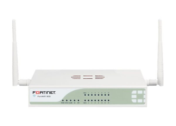 Fortinet FortiWiFi 90D - security appliance - with 1 year FortiCare 24X7 Comprehensive Support + 1 year FortiGuard