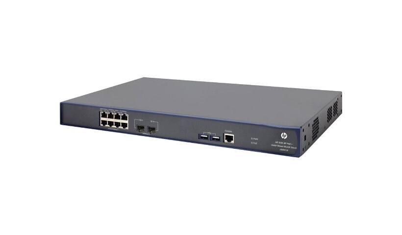 HPE 830 8-Port PoE+ Unified Wired-WLAN Switch - switch - 8 ports - managed - rack-mountable