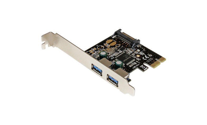 StarTech 2 Port PCI Express PCIe USB 3.0 Controller Card w SATA