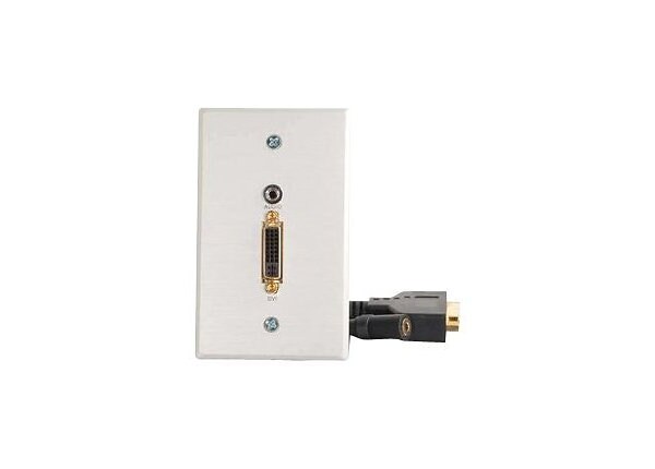 C2G DVI +3.5mm Pass-Through Wall Plate - mounting plate