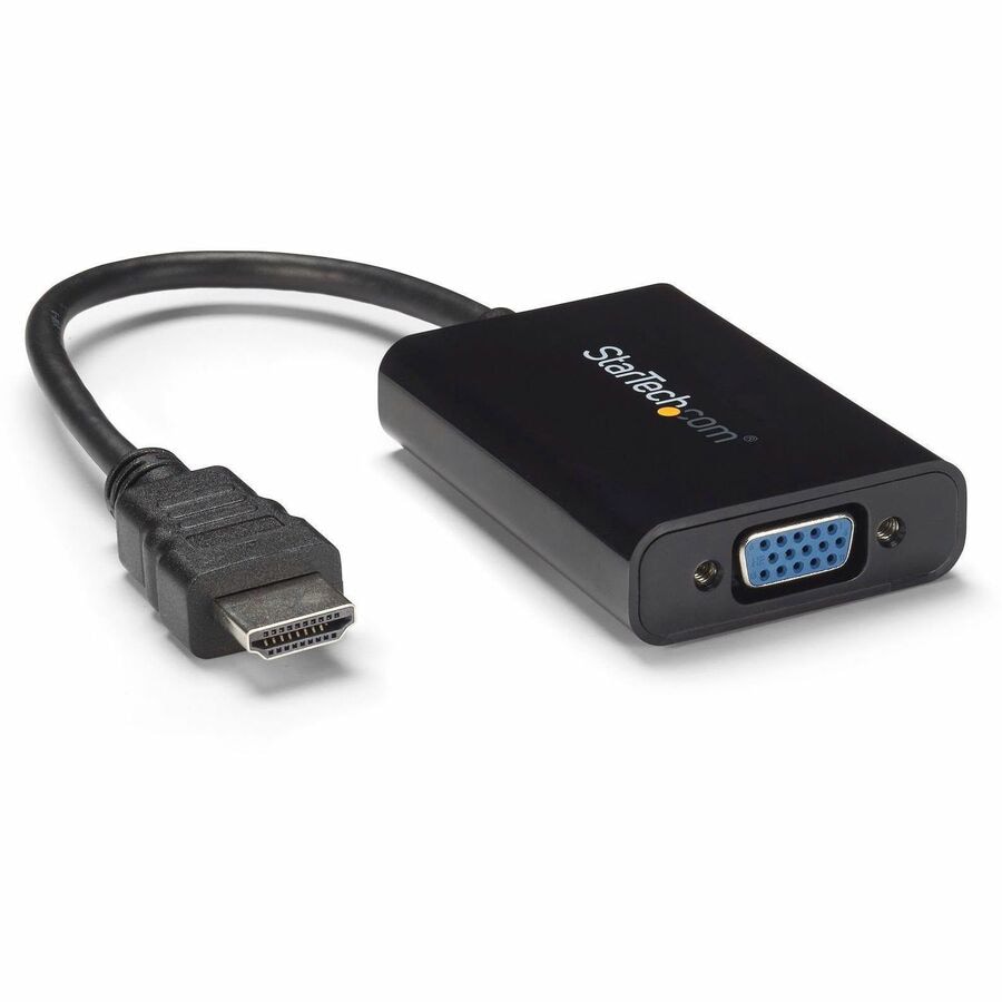 StarTech.com HDMI to VGA Adapter - With Audio - 1080p - 1920 x 1080 - Black - HDMI Converter - VGA to HDMI Monitor