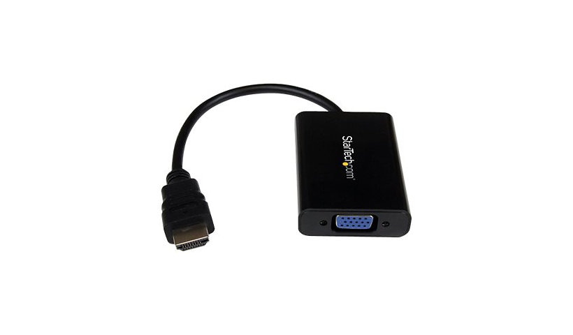 StarTech.com HDMI to VGA Adapter - With Audio - 1080p - 1920 x 1080 - Black - HDMI Converter - VGA to HDMI Monitor