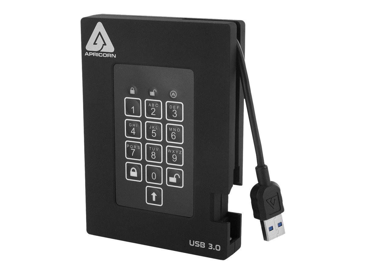 Apricorn Aegis Padlock Fortress A25-3PL256-500F - hard drive - 500 GB - USB