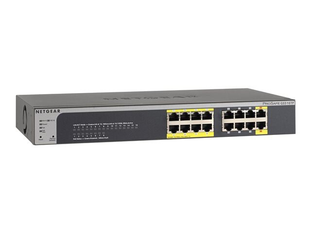 NETGEAR 16-Port Gigabit Smart Managed Pro Switch, 8 PoE, 2 PD (GS516TP)