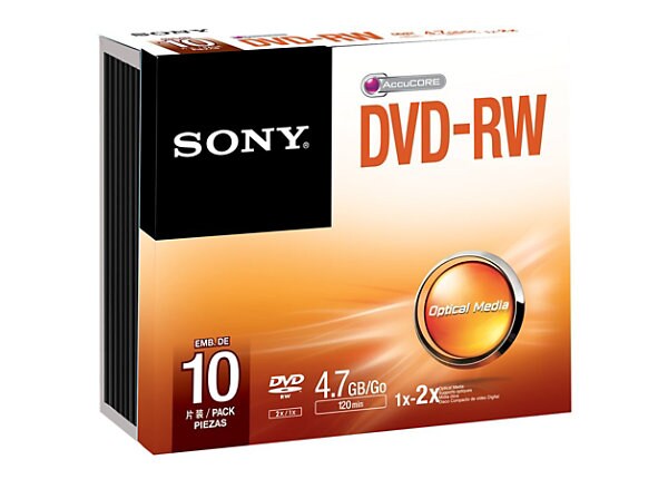 Sony 10DMW47SS - DVD-RW x 10 - 4.7 GB - storage media