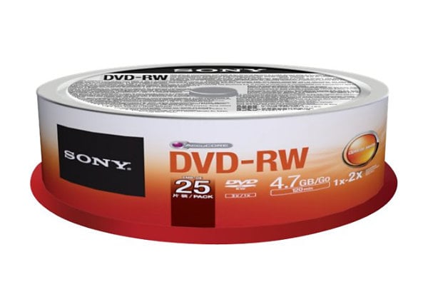 Sony 25DMW47SP - DVD-RW x 25 - 4.7 GB - storage media