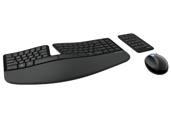 Manie R Continentaal Microsoft Sculpt Ergonomic Desktop - keyboard, mouse and numeric pad set -  QWERTY - US - black - L5V-00001 - Keyboard & Mouse Bundles - CDW.com