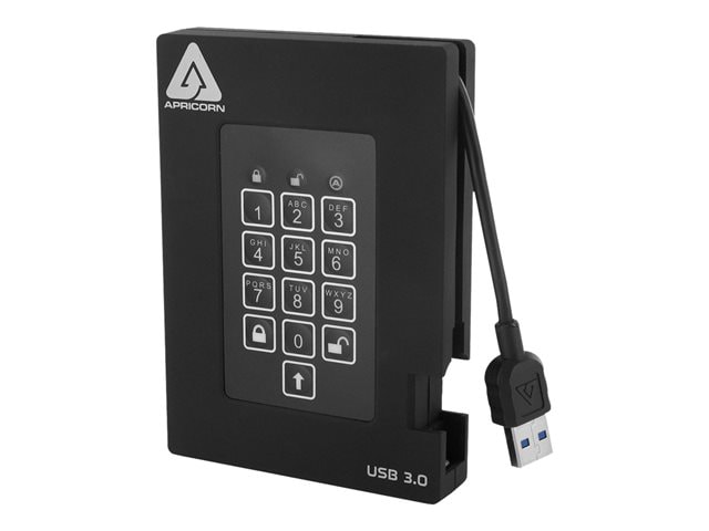 Apricorn Aegis Padlock Fortress - hard drive - 1 TB - USB 3.0