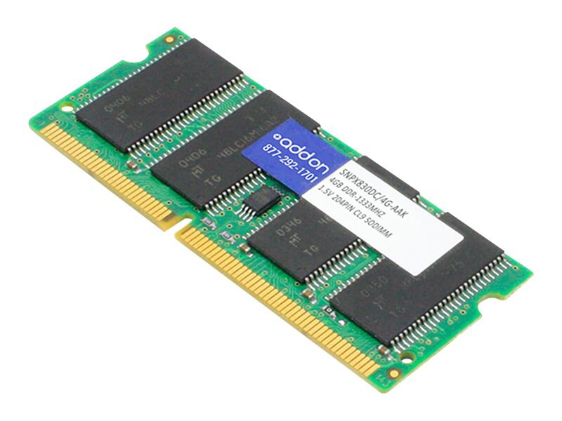 AddOn 4GB DDR3-1333MHz SODIMM for Dell SNPX830DC/4G - DDR3 - 4 GB - SO-DIMM 204-pin - unbuffered
