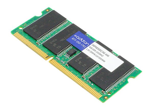 AddOn 4GB DDR3-1333MHz SODIMM for Dell SNPX830DC/4G - DDR3 - 4 GB - SO-DIMM 204-pin - unbuffered