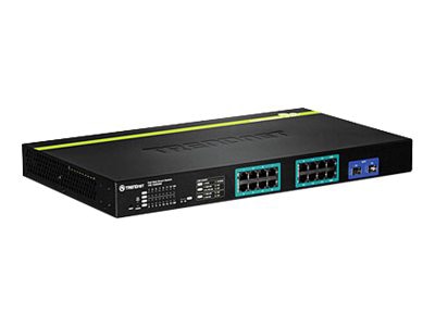 TRENDnet 20-Port Gigabit PoE+ Web Smart PoE+ Switch, 16 x Gigabit PoE+ Ports, 4 x Shared Gigabit Ports, Up To 30W Per