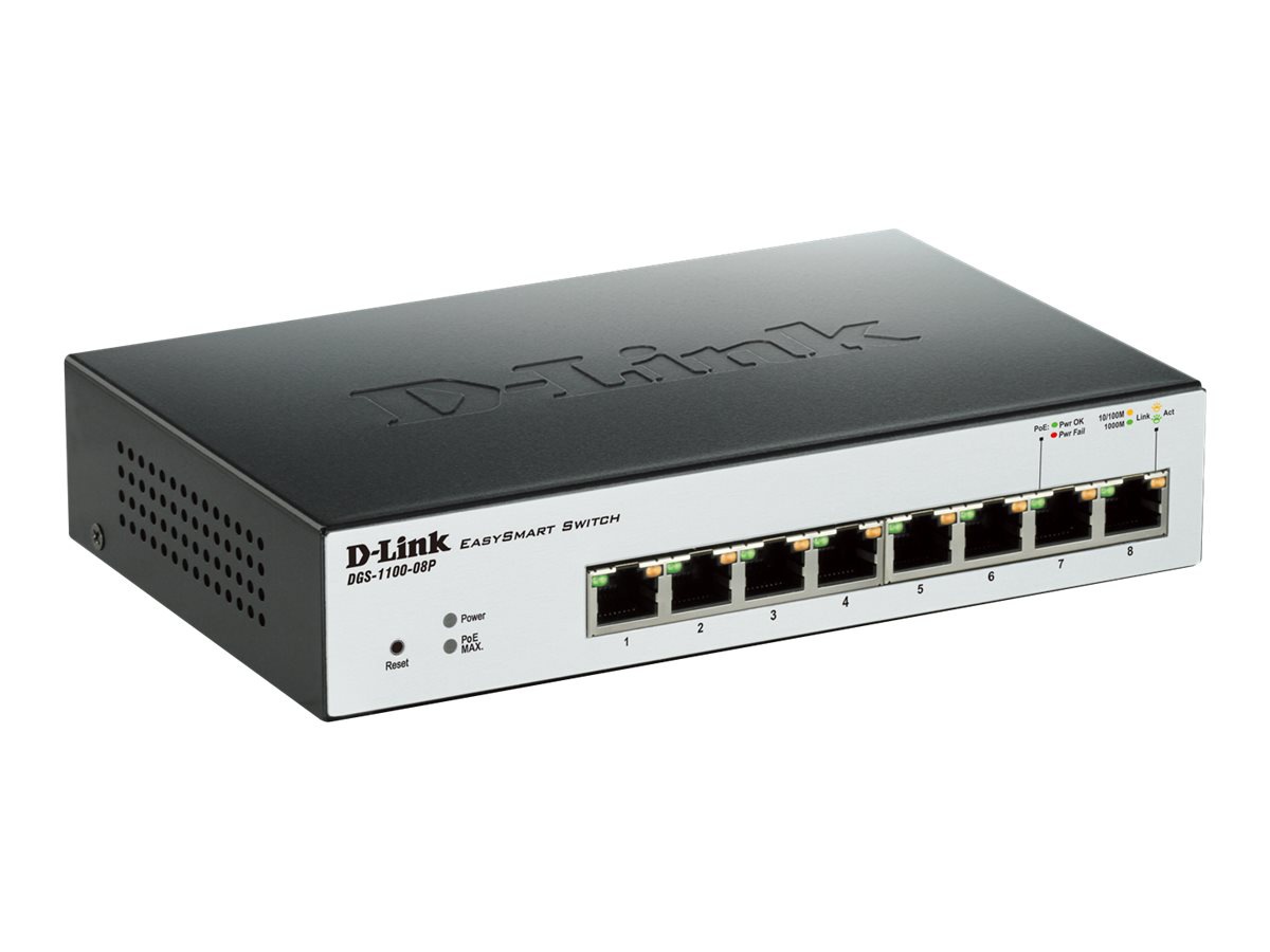 D-Link EasySmart Switch DGS-1100-08P - switch - 8 ports - managed