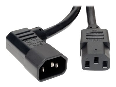 Tripp Lite Heavy Duty Power Extension Cord 14AWG 15A C13 Left Angle C14 10'