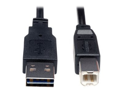 Tripp Lite 3ft USB 2.0 Hi-Speed Universal Reversible Cable A to B M/M 3'