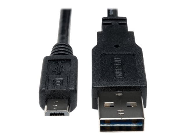 Eaton Tripp Lite Series Universal Reversible USB 2.0 Cable (Reversible A to 5Pin Micro B M/M), 3 ft. (0.91 m) - USB