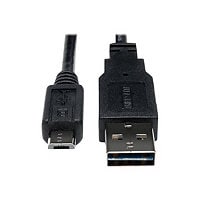 Tripp Lite 3ft USB 2.0 Hi-Speed Universal Reversible Cable M to Micro M 3'