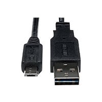 Eaton Tripp Lite Series Universal Reversible USB 2.0 Cable (Reversible A to 5Pin Micro B M/M), 6 ft. (1.83 m) - USB